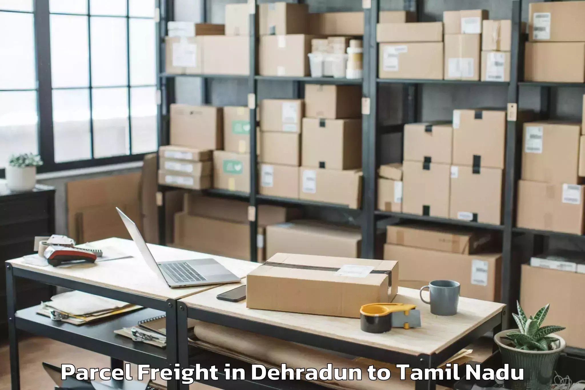 Book Your Dehradun to Koothanallur Parcel Freight Today